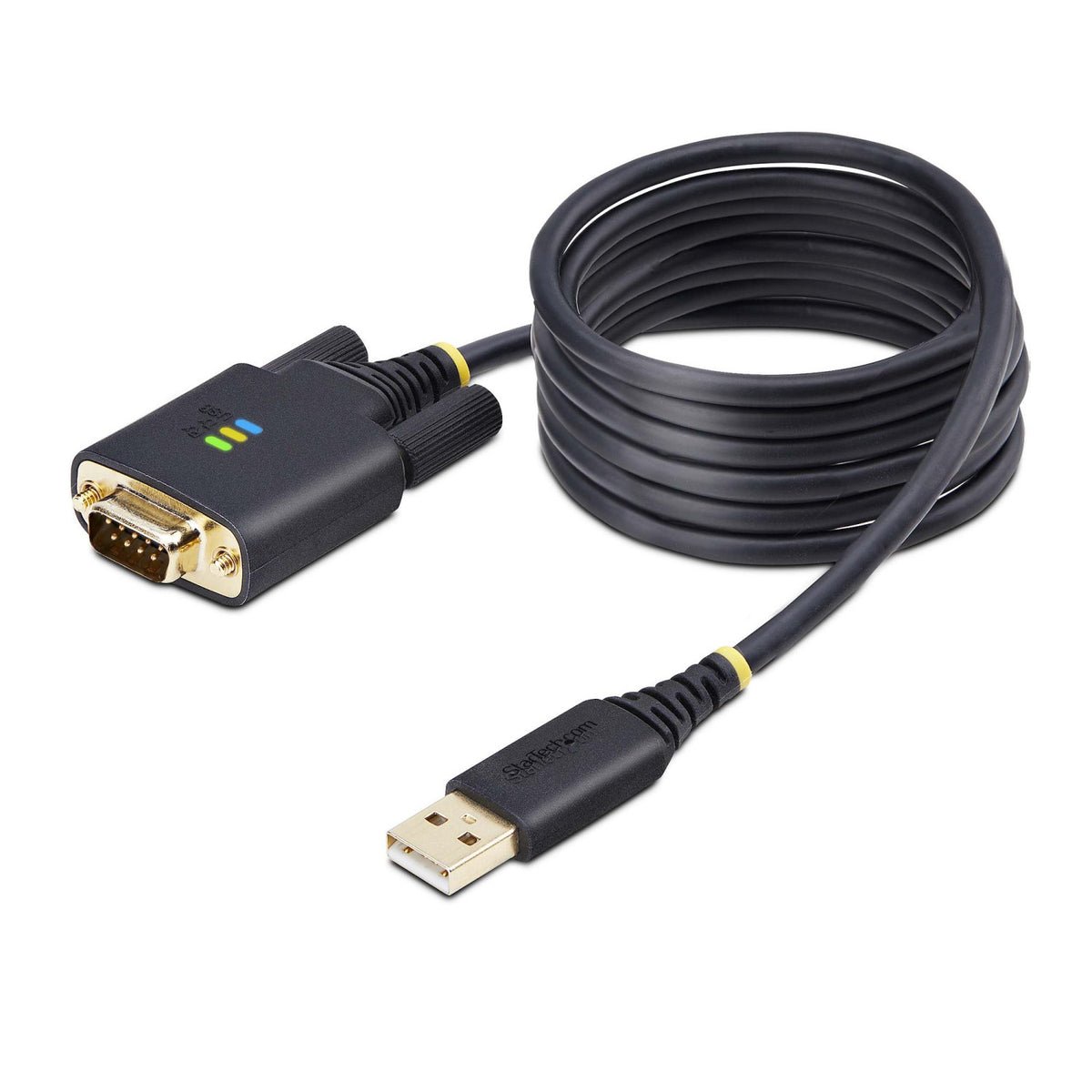StarTech.com Cavo adattatore da USB a seriale da 2 m, ritenzione COM, viti/dadi intercambiabili, da USB-A a DB9 RS232, IC FTDI, protezione ESD, Windows/macOS/Linux