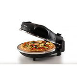 Ariete 917 Forno Pizza - Pizza in 4 minuti - Piastra in pietra refrattaria con trattamento antiaderente - Temperatura max 400 gradi - 1200 Watt - Timer 30 minuti - Nero