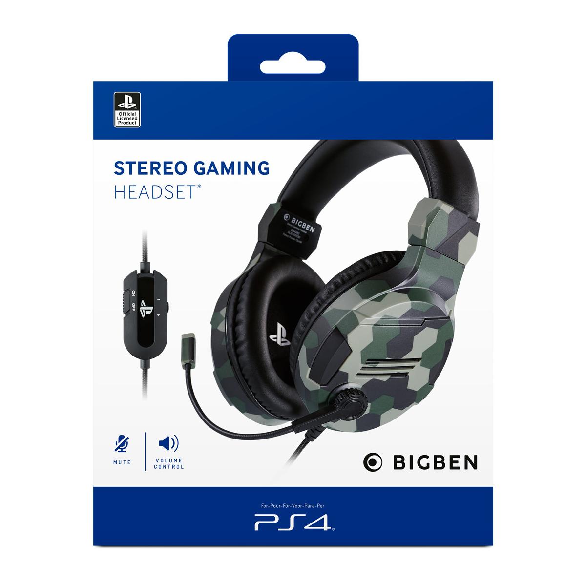 Bigben Interactive PS4OFHEADSETV3G cuffia e auricolare Cablato A Padiglione Giocare Mimetico