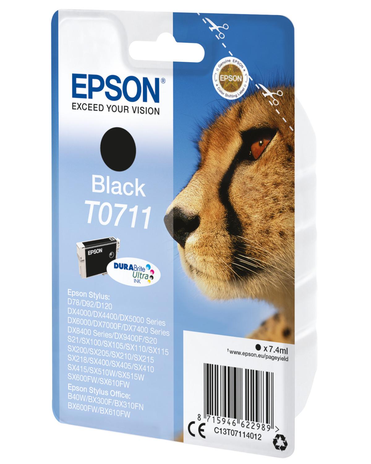 Epson T07114022 Cartuccia Inchiostro per Stampante D78 DX4000 Nero