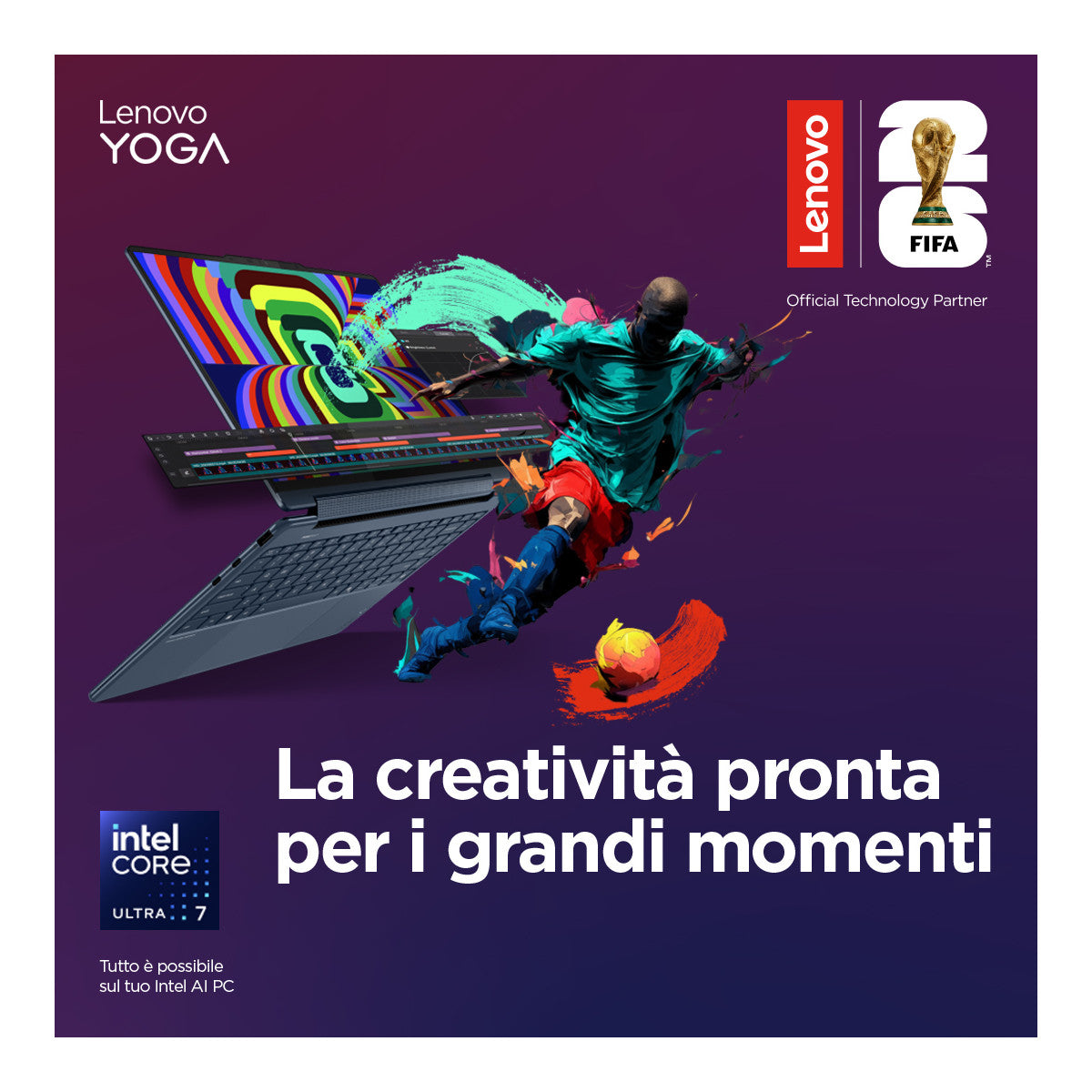 Lenovo Yoga Notebook Slim 7 Display 14.0 pollici WUXGA (1920x1200) OLED Processore INTEL CORE U5 322 Memoria RAM 16GB Memoria SSD 512GB Scheda grafica Integrata Sistema Operativo WINDOWS 11 HOME LUNA_GREY Caricatore NON incluso