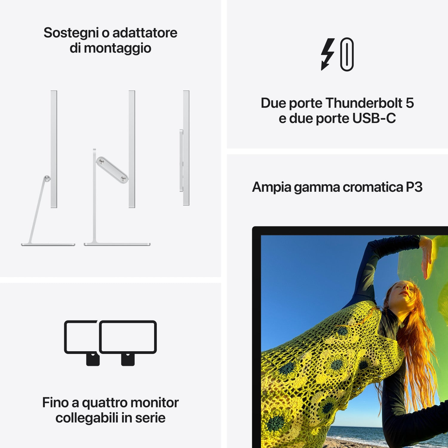 Apple Studio Display - Vetro standard - Adattatore di montaggio VESA (Sostegno non incluso)