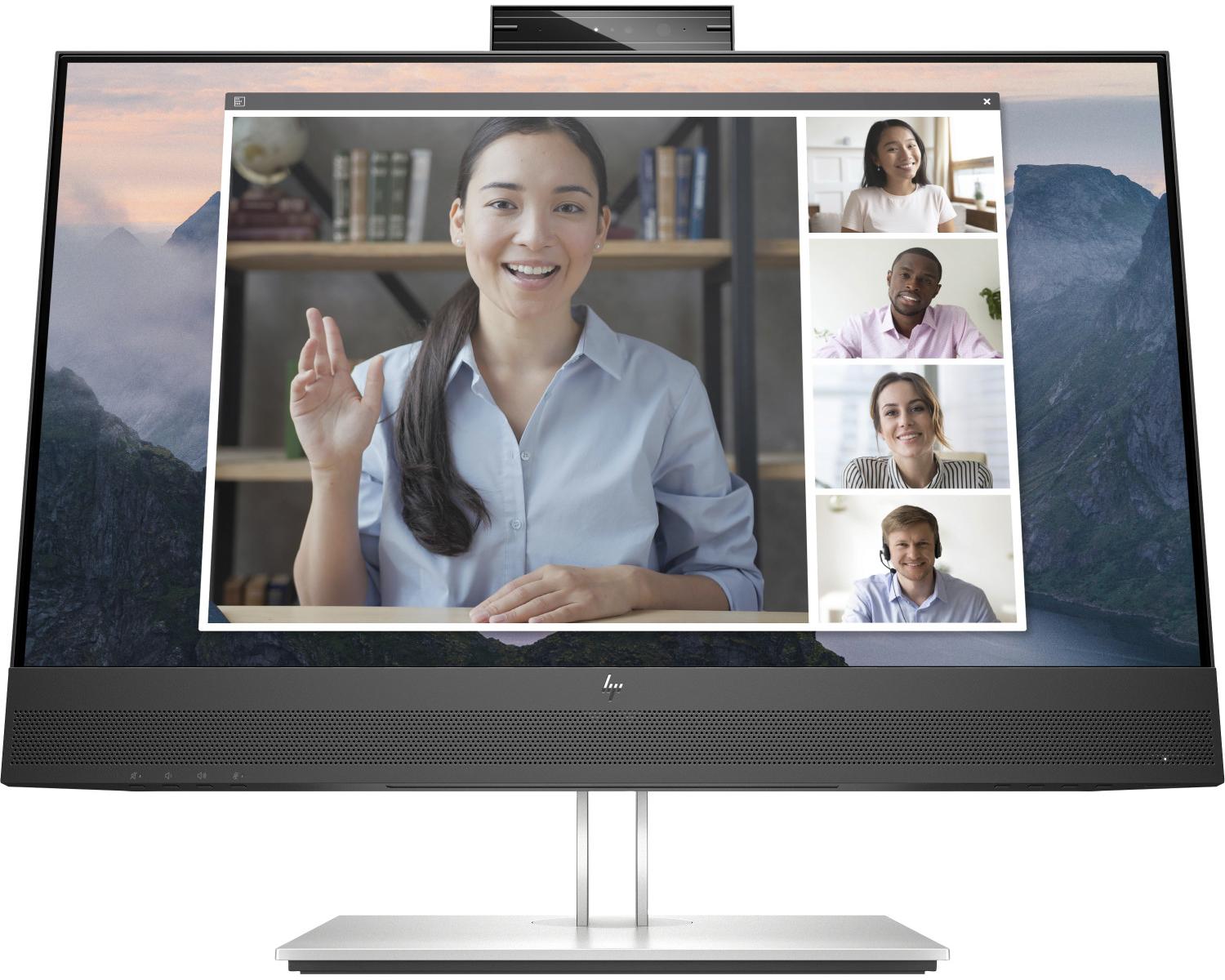 HP E24mv G4 FHD Conferencing Monitor Monitor PC 60,5 cm (23.8pollici) 1920 x 1080 Pixel Full HD Nero, Argento