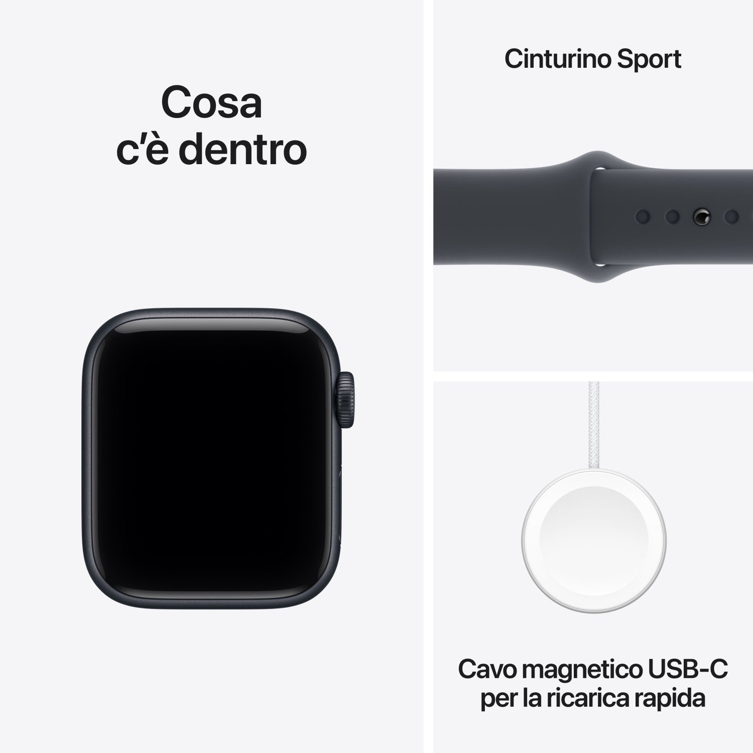Apple Watch SE (3nd generation) SE 3 GPS Cellular 40mm Cassa Alluminio Mezzanotte con Sport Band Mezzanotte - M/L