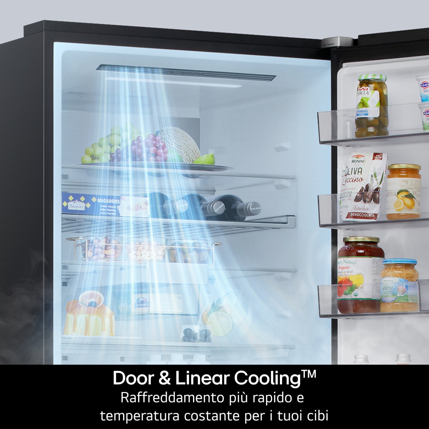 LG GBBS726CPY Frigorifero combinato Fit e Max 60cm, Classe C, 375L, AI Inverter, Prime Silver
