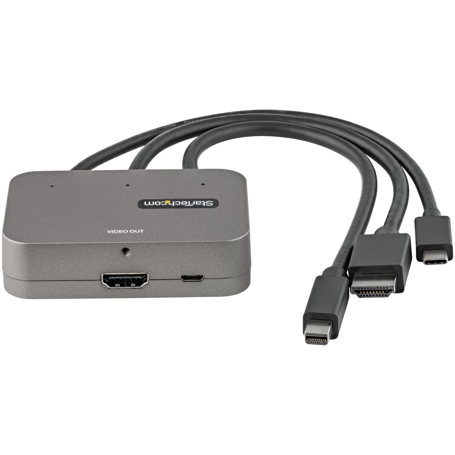 StarTech.com CDPHDMDP2HD cavo e adattatore video 0,27 m HDMI USB HDMI Mini DisplayPort USB Type-C Nero, Argento