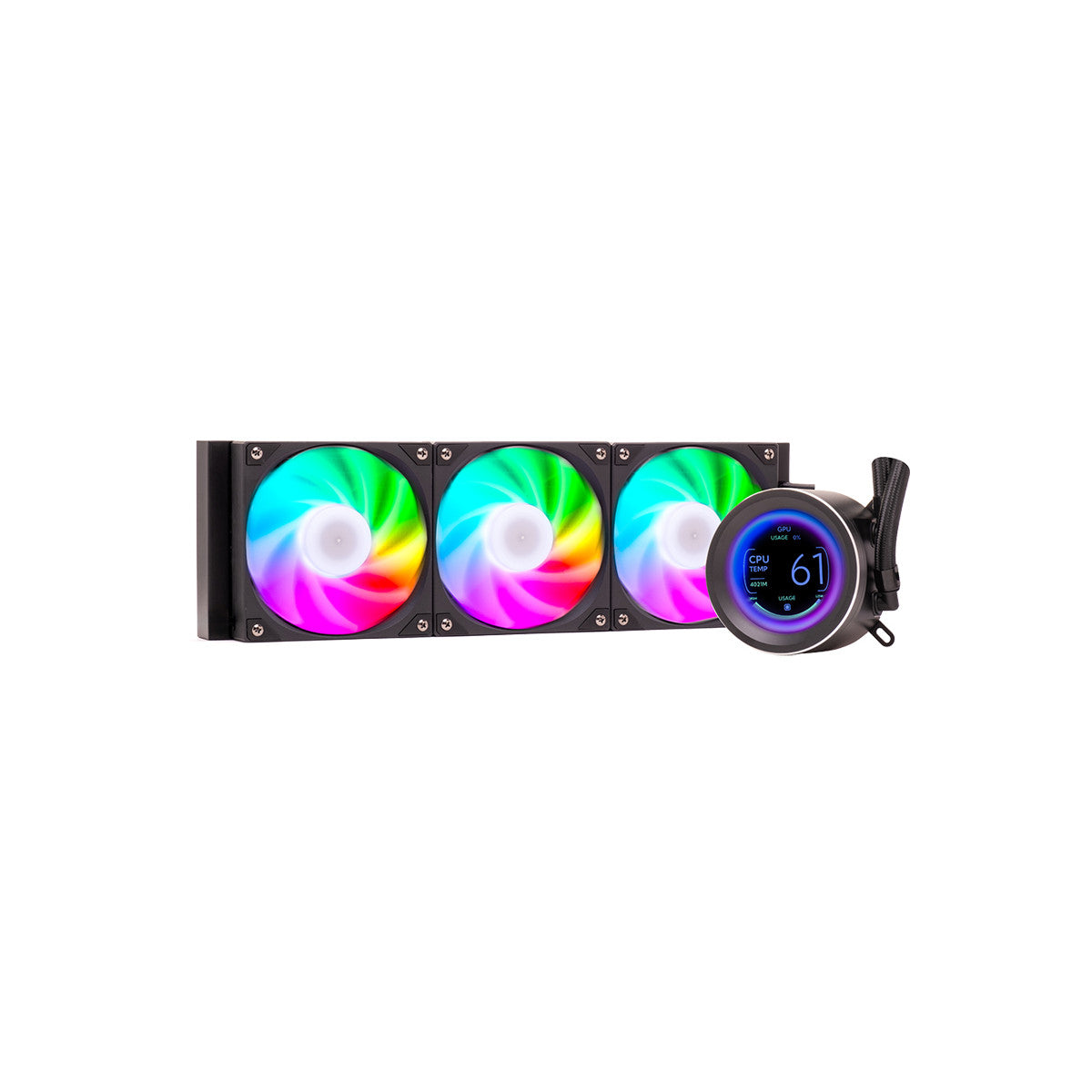 itek ARCTIC SPHERE LCD 360 Processore Kit di raffreddamento a liquido 12 cm Nero 1 pz