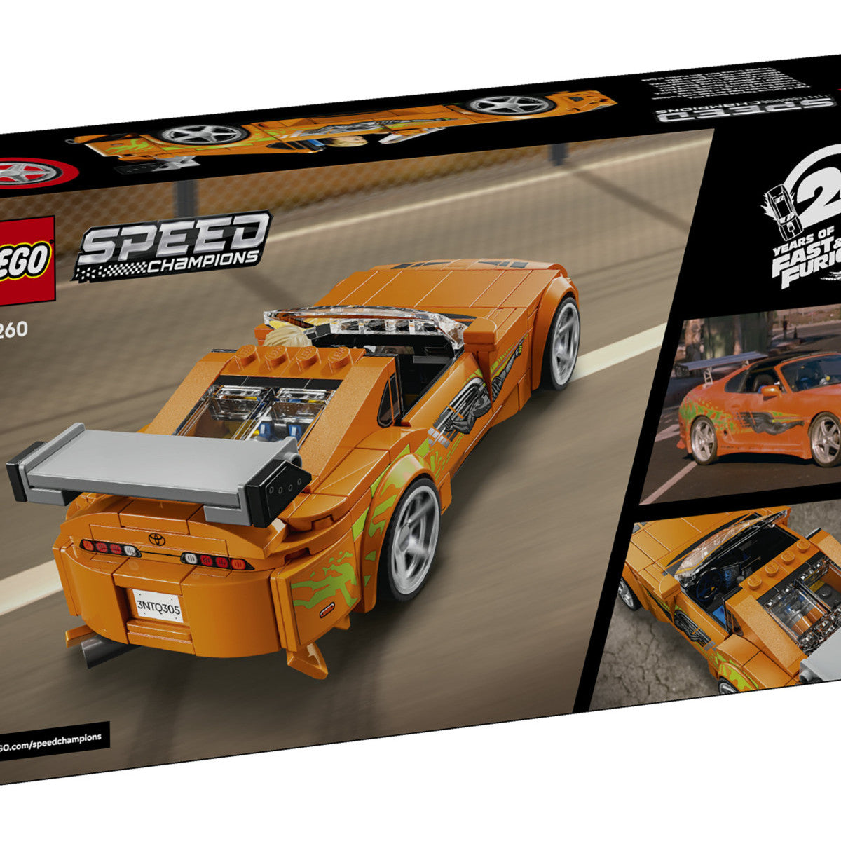 Lego Speed Champions 77260 The Fast And The Furious Toyota Supra MK4, Macchina Giocattolo Con Minifigure, Regalo Stem Da 10