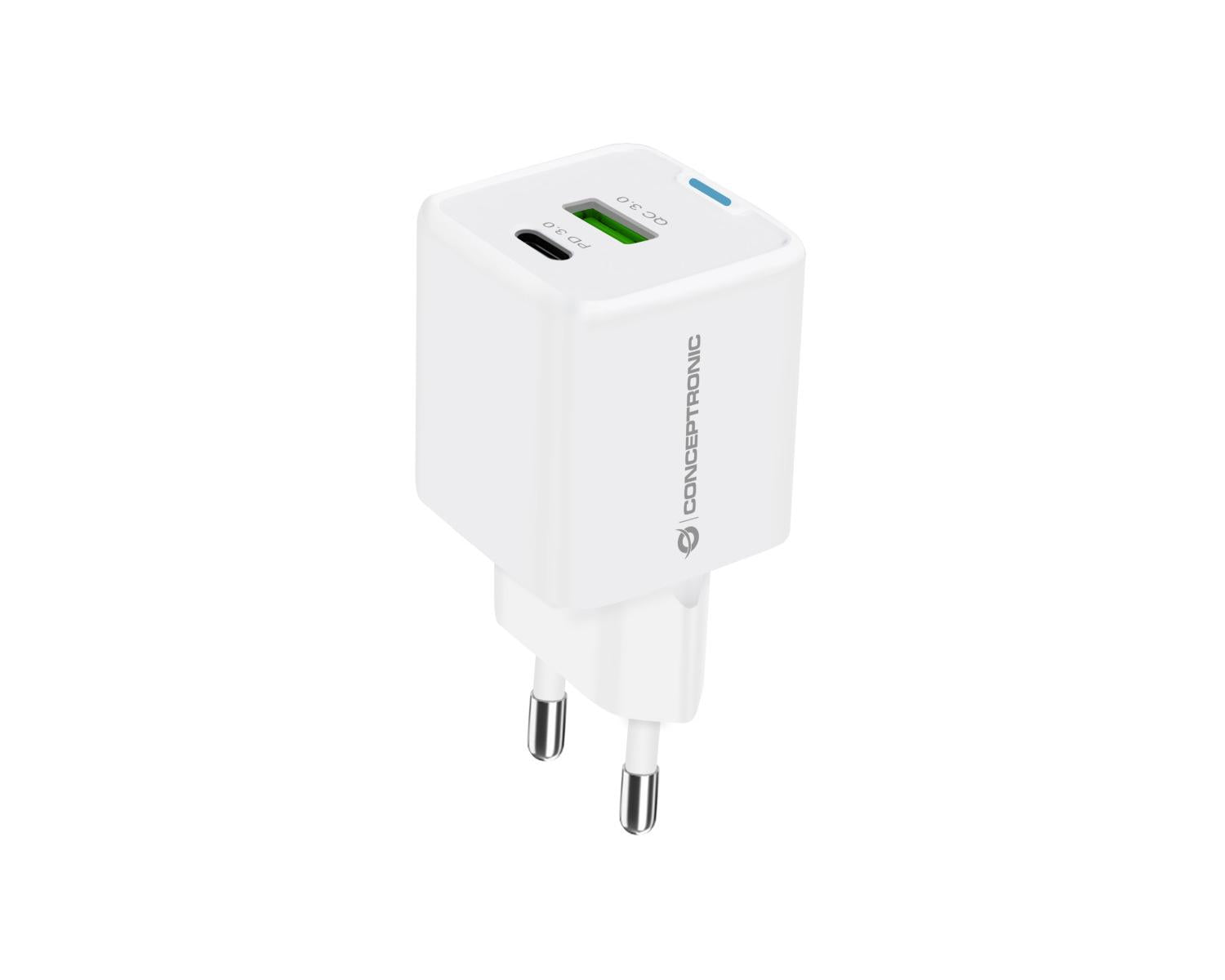 Conceptronic ALTHEA16W Caricabatterie per dispositivi mobili Universale Bianco AC Ricarica rapida Interno