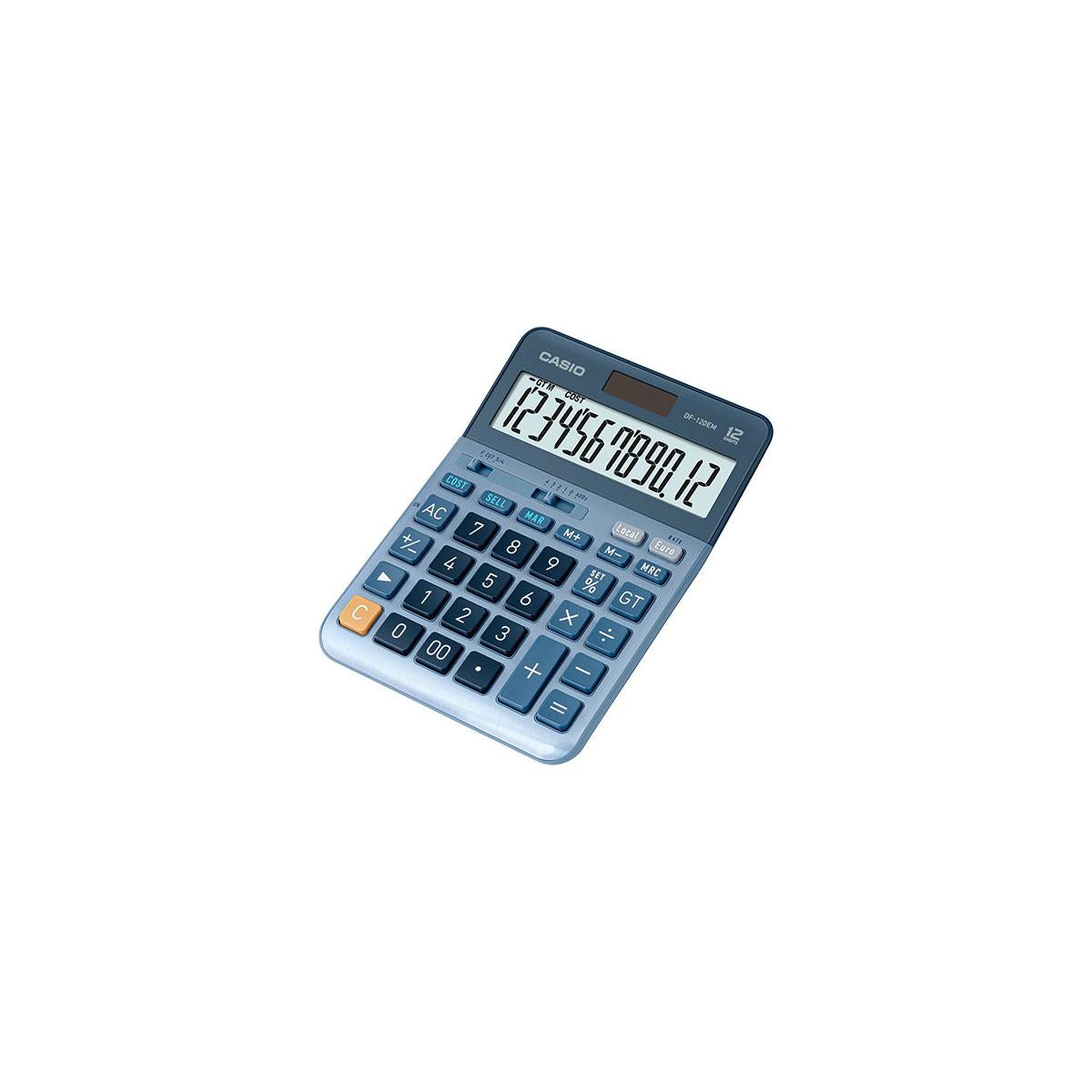 Casio DF-120EM calcolatrice Desktop Calcolatrice con display Blu