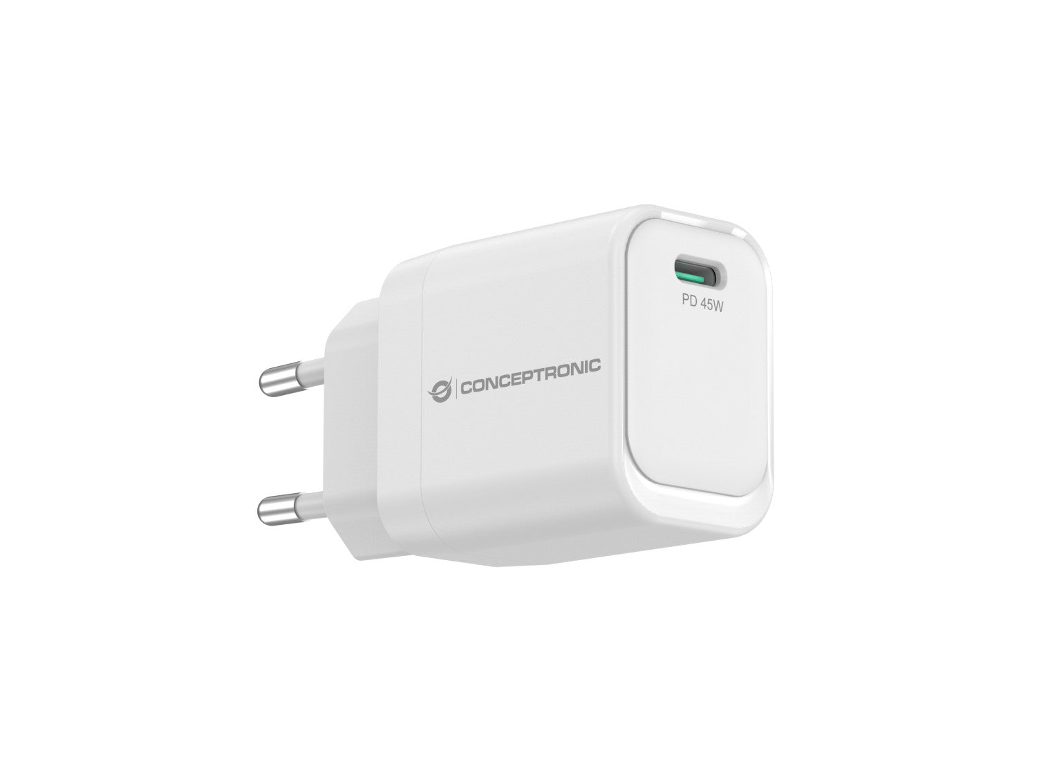 Conceptronic ALTHEA19W45 Caricabatterie per dispositivi mobili Universale Bianco AC Ricarica rapida Interno
