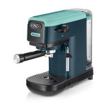 Ariete 1399 Macchina da caffè espresso Light Aquamarine, Per polvere e cialde ESE, 1300 W, Capacità 1,1L, 15 bar di pressione, Filtro 1, 2 tazze e cialda ESE, Cappuccino, Verde