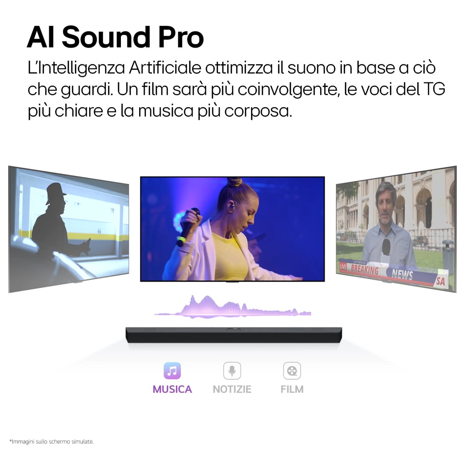 LG Soundbar S40TR, 400W su 4.1 canali, Dolby Digital, DTS, Casse posteriori incluse