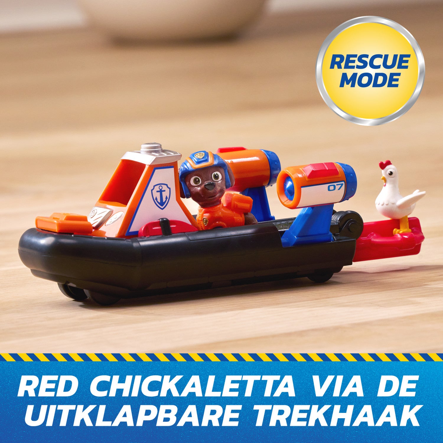 PAW Patrol : Search Rescue, Veicolo acquatico Hovercraft di Salvataggio di Zuma, con 2 Personaggi, Barca Giocattolo a Retrocarica, Giocattoli per Bambini e Bambine, 3 Anni