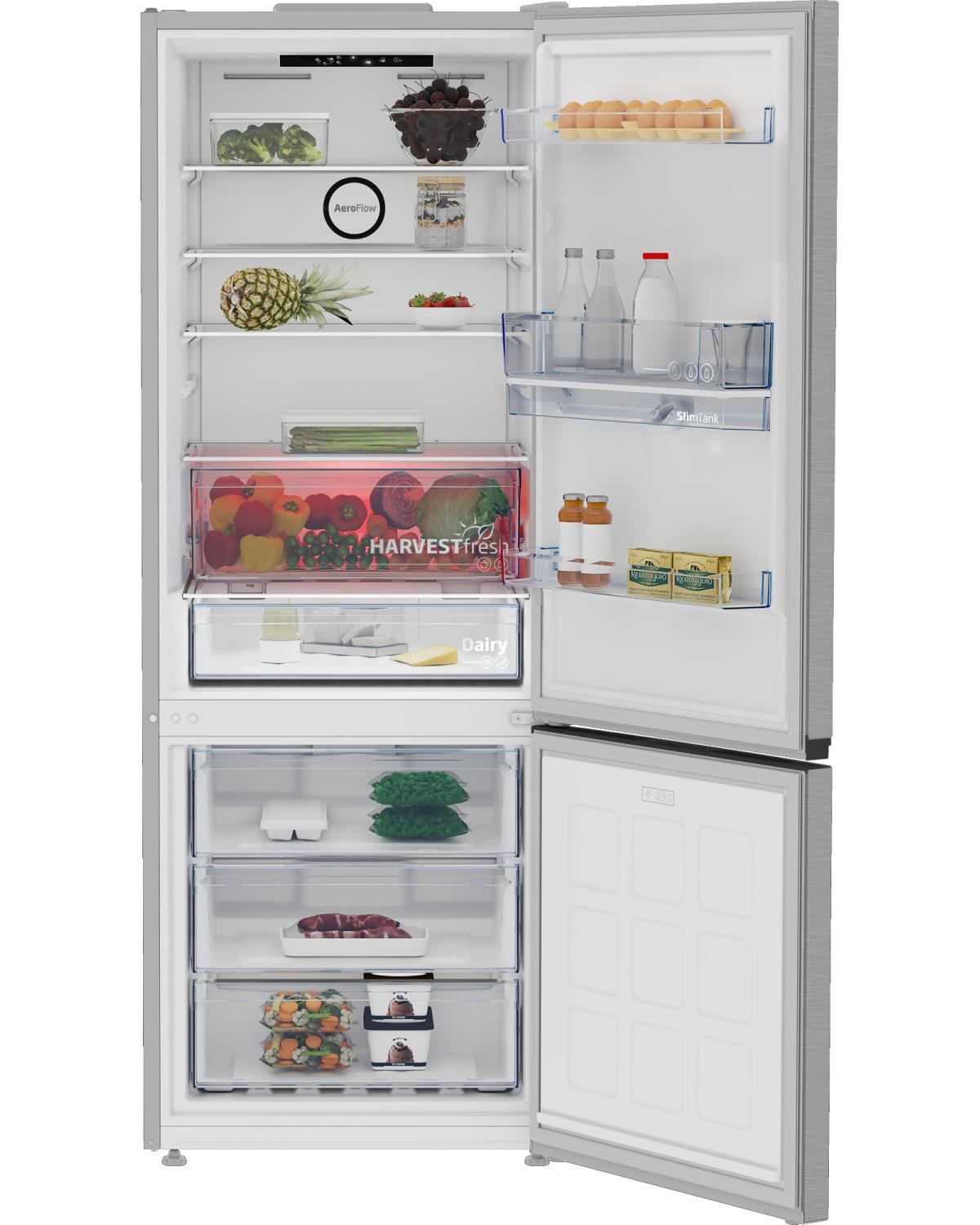 Beko B3RCNE564HDXB frigorifero con congelatore Libera installazione 490 L E Metallico