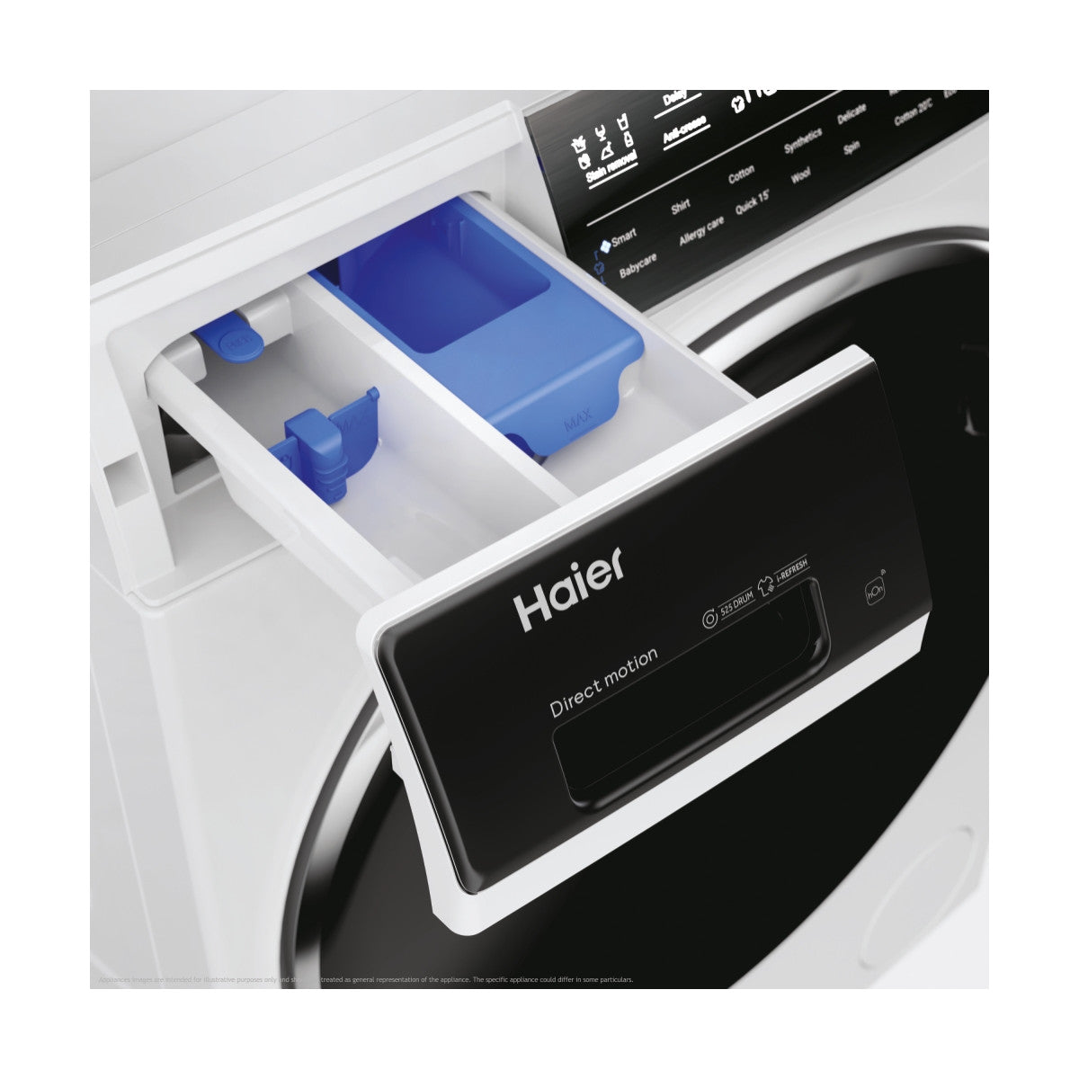Haier HWD100-B14979U1 lavasciuga Libera installazione Caricamento frontale Bianco D