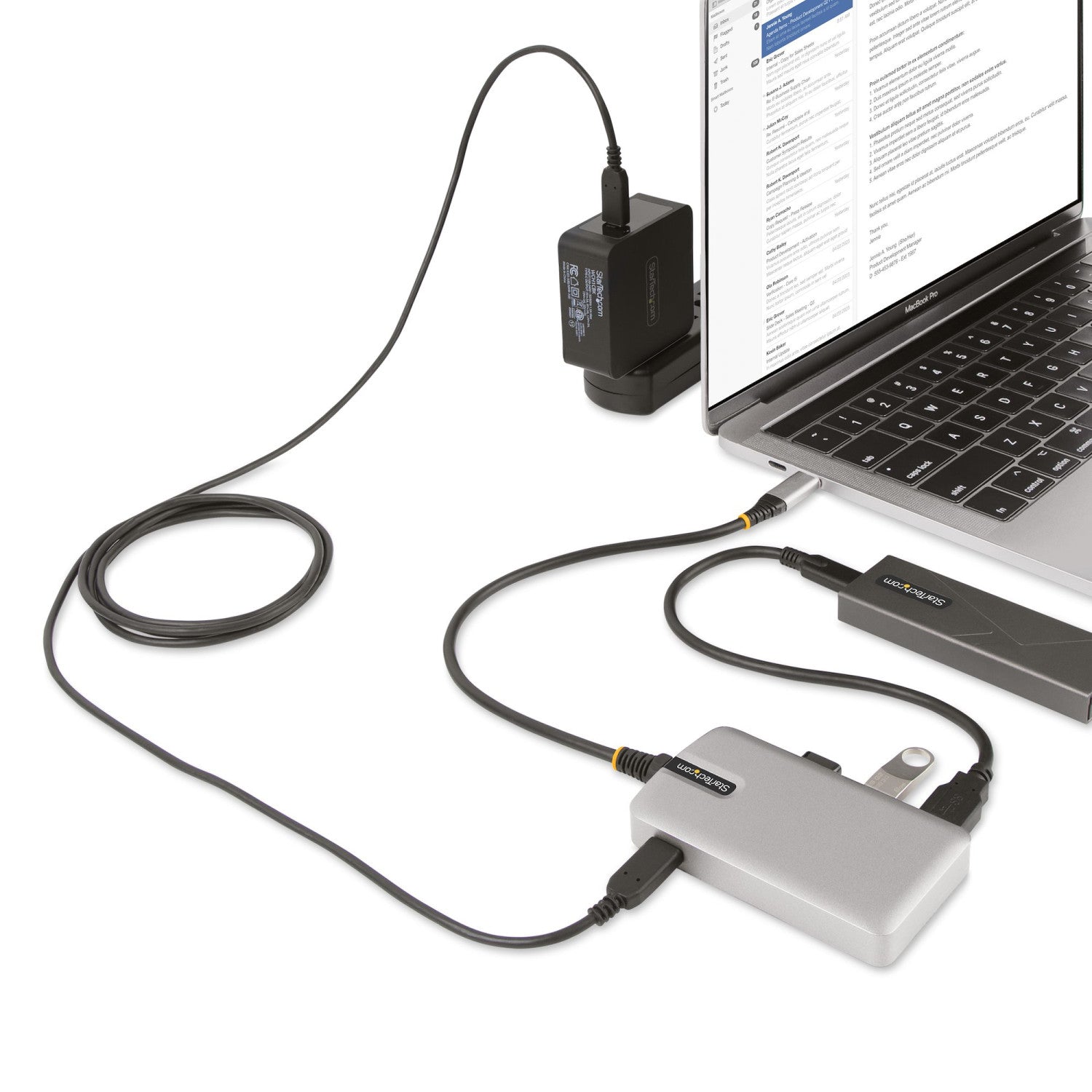 StarTech.com HB31C3A1CDPPD3 hub di interfaccia USB 3.2 Gen 2 (3.1 Gen 2) Type-C 10000 Mbit/s Argento