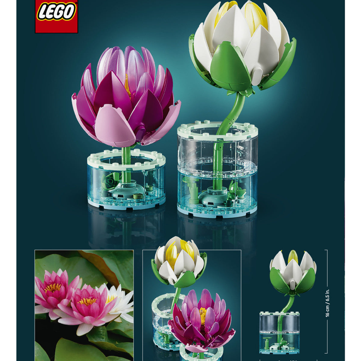 LEGO Botanicals 11511 Ninfee, Piante Artificiali Con Fiori Finti in 2 Vasi, Decorazione Camera da Letto, Regalo Bambini 9
