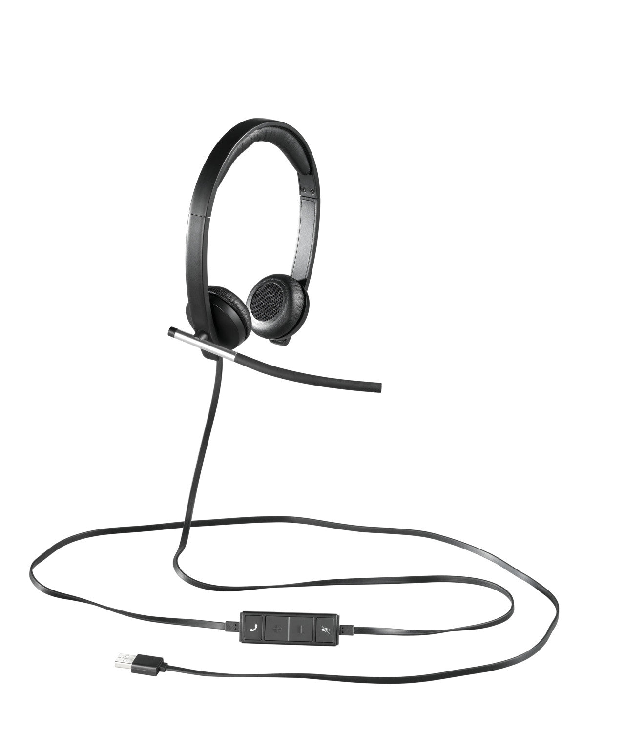 Logitech H650e Cuffie Cablato a Padiglione Ufficio USB tipo A Nero Argento