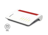 Box FRITZ 7630 EDITION INTERNATIONAL router wireless 2.5 Gigabit Ethernet Dual-band (2.4 GHz/5 GHz) Bianco, Rosso