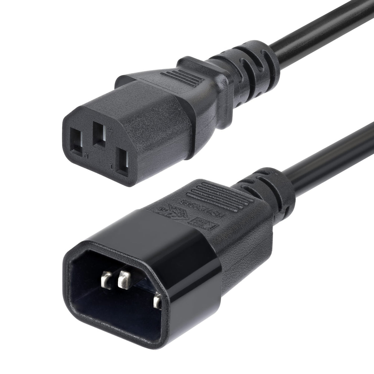 StarTech.com Cavo Prolunga di Alimentazione da 4,5m, Cavo di Alimentazione da C14 a C13 per PDU, 10A 250V, 14AWG, Prolunga Elettrica AC Certificata KEMA-KEUR