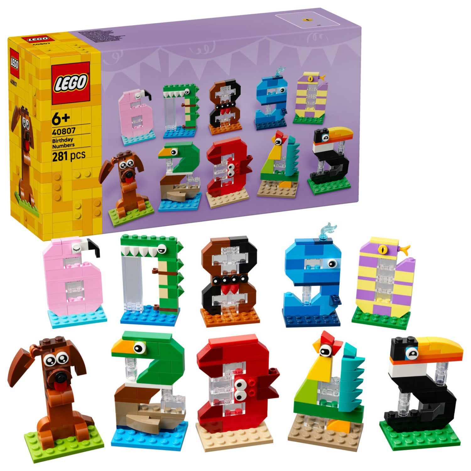 Lego Iconic 40807 Numeri Del Compleanno Giocattolo, Decorazione Per Torta, Addobbi Per Feste O Gioco Per Contare, Regalo Bambini 6