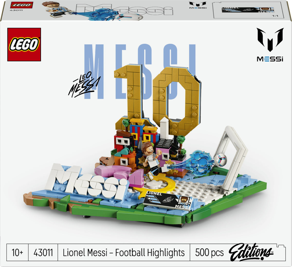 Lego Editions 43011 Lionel Messi Highlights Calcistici, Giocattolo 3D Da Esposizione, Minifigure Da Collezione, Regalo 10