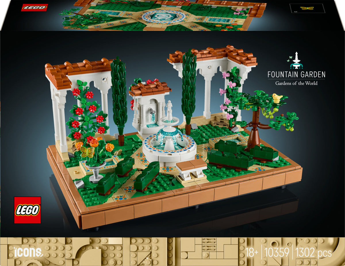 LEGO Icons 10359 Giardino della Fontana Set da Costruzione 1302 Pezzi 18 Anni
