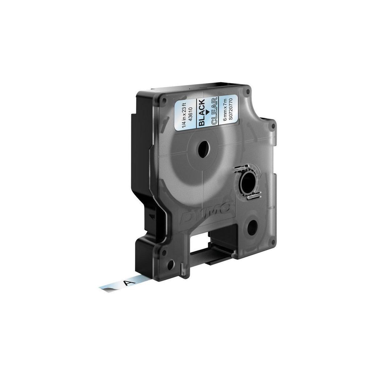 DYMO D1 Standard - Black on Transparent - 6mm nastro per etichettatrice Nero trasparente