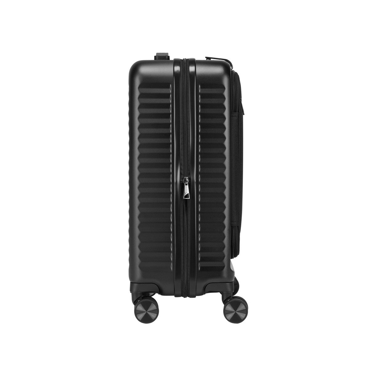 Rivacase Clark Trolley Guscio rigido Nero 34 L Alluminio, Policarbonato (PC), Poliestere