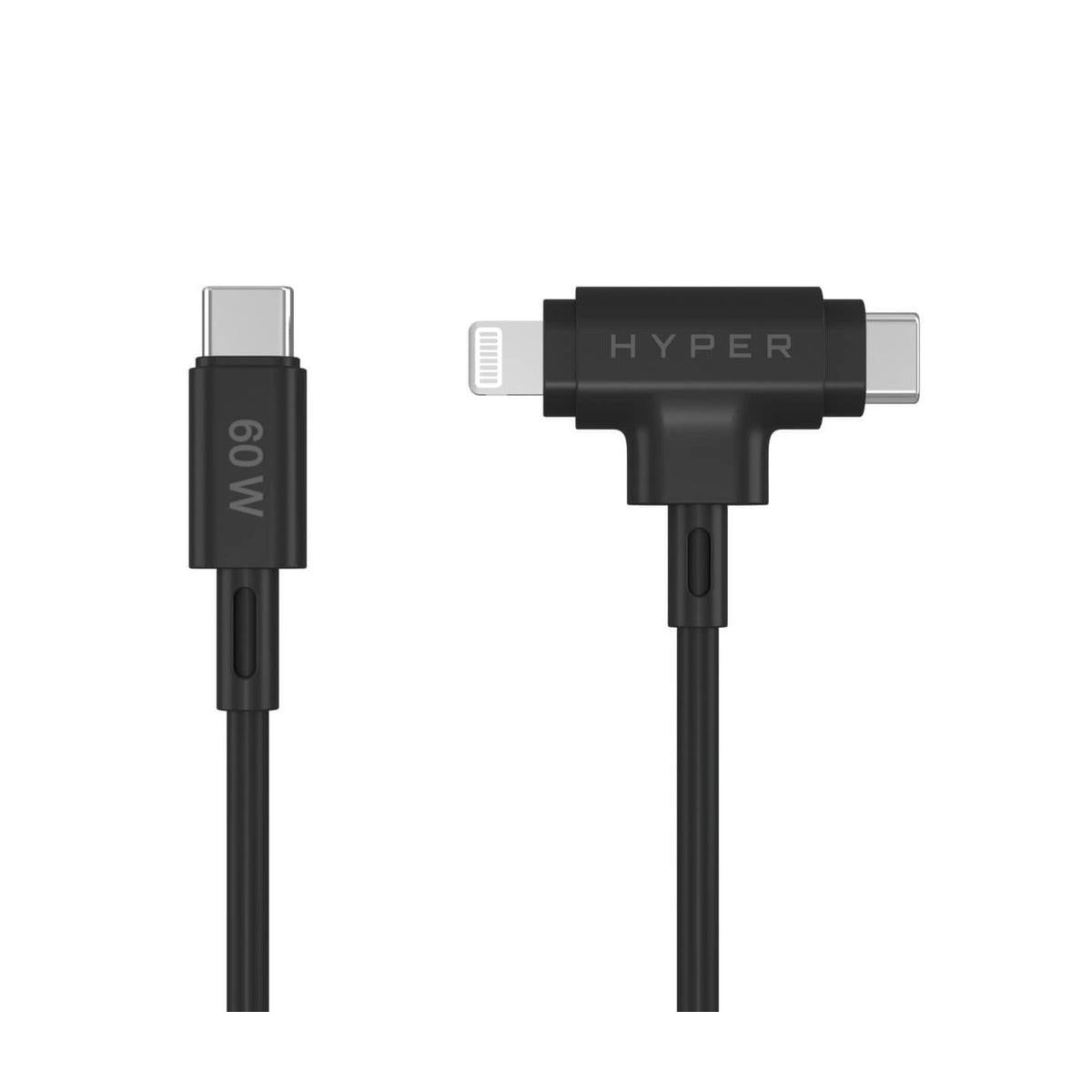 Targus HyperJuice cavo USB USB 2.0 1,5 m USB C USB C Lightning Nero