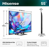 Hisense 55A79S TV 139,7 cm (55") 4K Ultra HD Smart TV Wi-Fi Nero