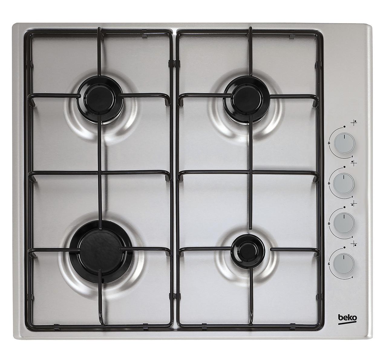 Beko HIGG641C3SX Piano Cottura da Incasso a Gas 4 Fornelli Inox