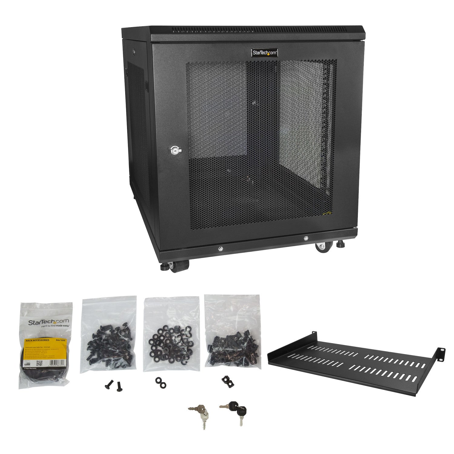 StarTech.com RK1233BKM rack Rack indipendenti Nero