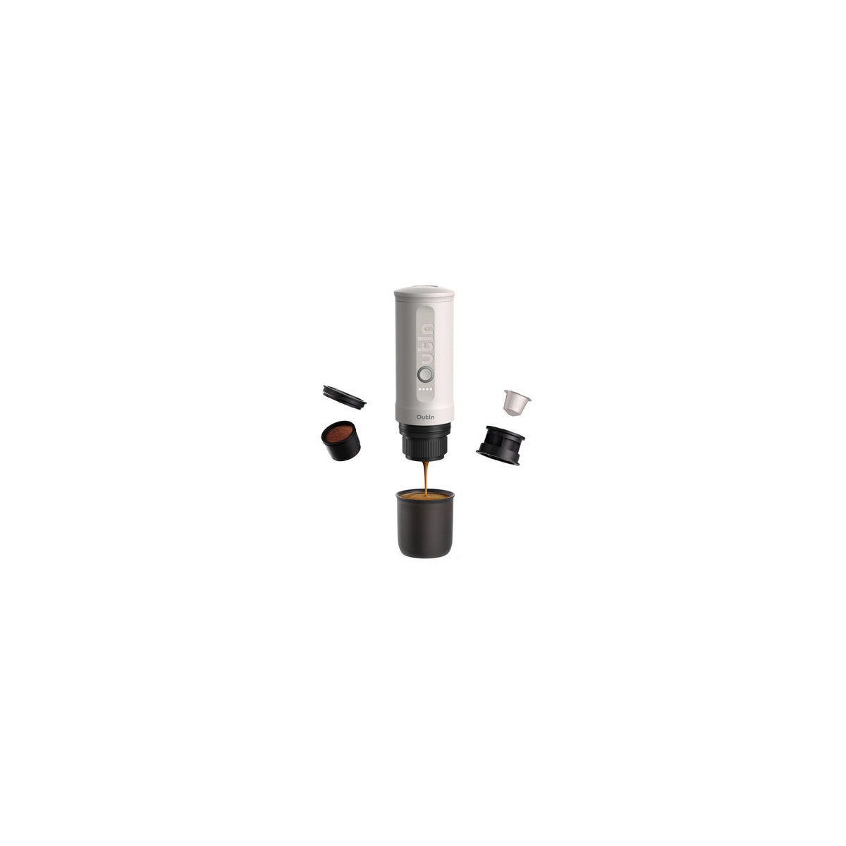 Outin Nano Macchina Espresso Portatile Bianco USB-C Compattta