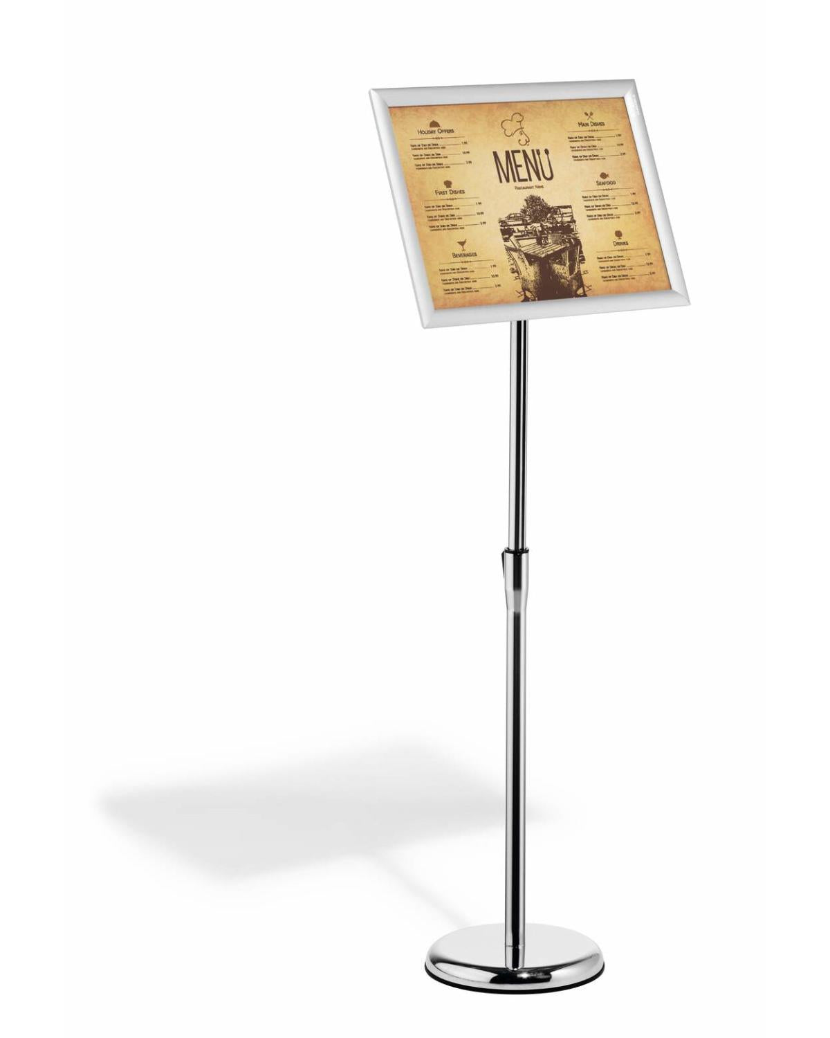Durable 479923 stand informativo e supporto per brochure A3 Alluminio, Plastica, Acciaio Argento