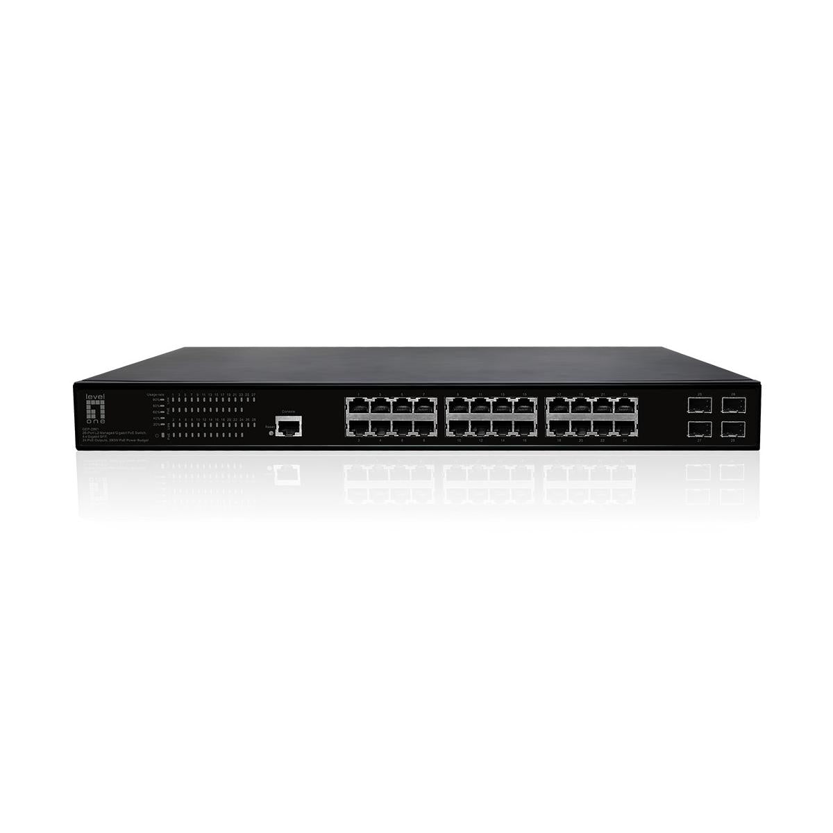 LevelOne GEP-2861 switch di rete Gestito L2 Gigabit Ethernet (10/100/1000) Supporto Power over Ethernet (PoE) 1U Nero