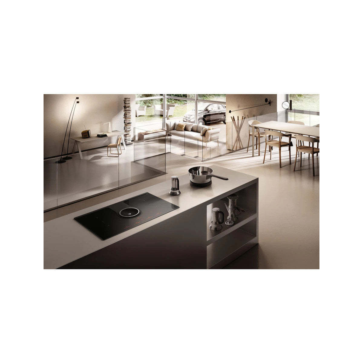 Elica NikolaTesla One HP EVO BL/A/83 Nero Da incasso 83 cm Piano cottura a induzione 4 Fornelli Cappa da incasso