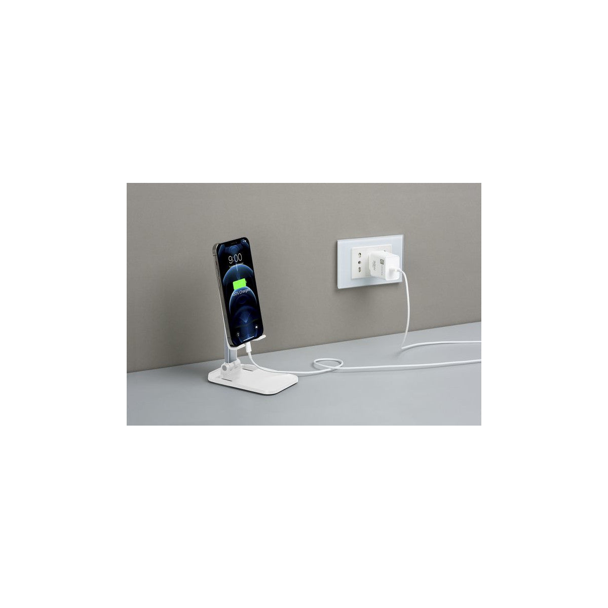 Cellularline Charge e Stand Kit - iPhone 8 or later Kit di accessori per iPhone, con funzione di ricarica e supporto.