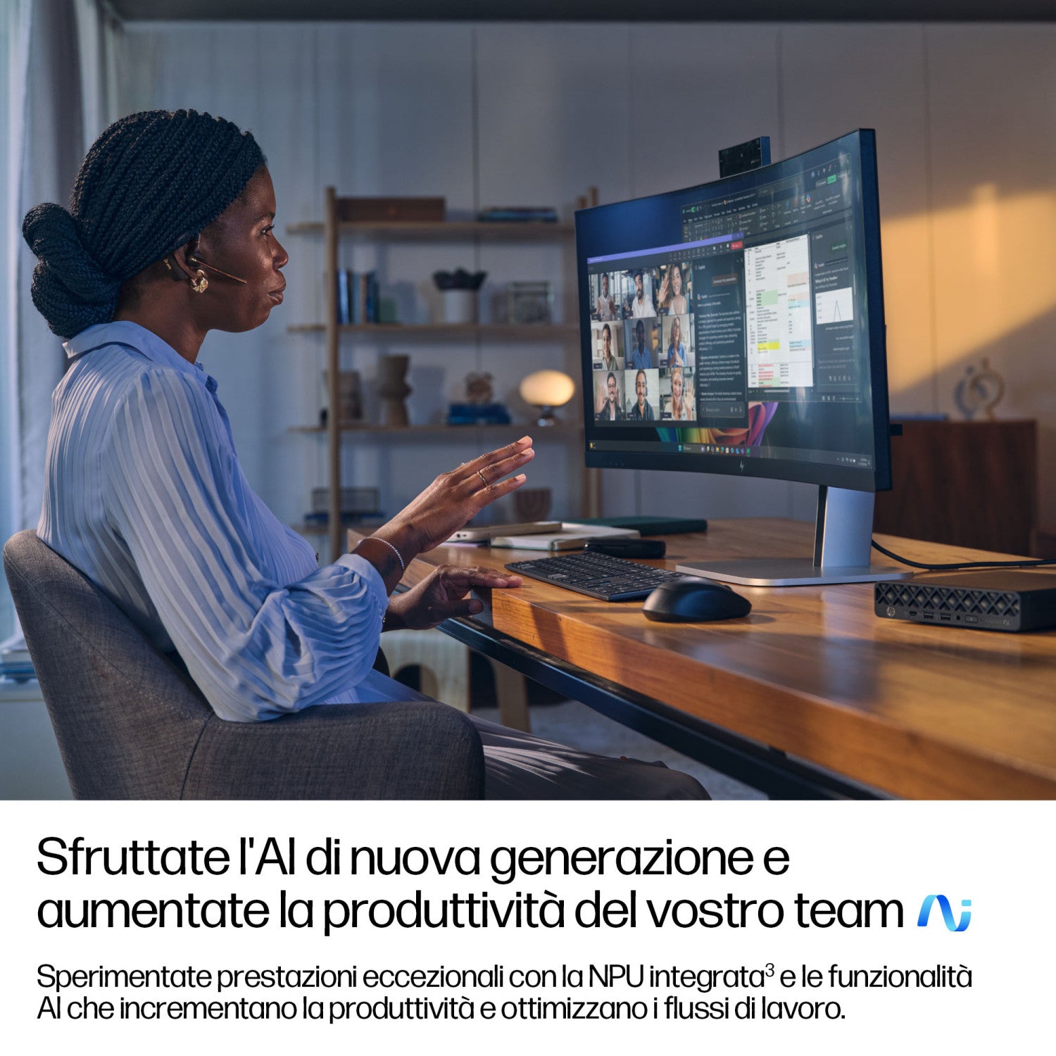 HP EliteDesk 8 Mini G1a Desktop Next Gen AI PC Wolf Pro Security Edition Copilot PC AMD Ryzen AI 5 340 32 GB DDR5-SDRAM 512 GB SSD Windows 11 Pro Mini PC