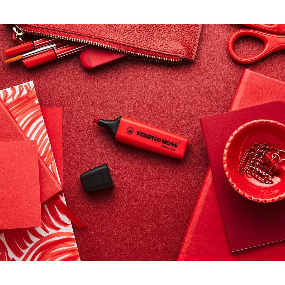 Stabilo Boss Original Evidenziatore Punta A Scalpello Tratto 2-5 Mm Rosso