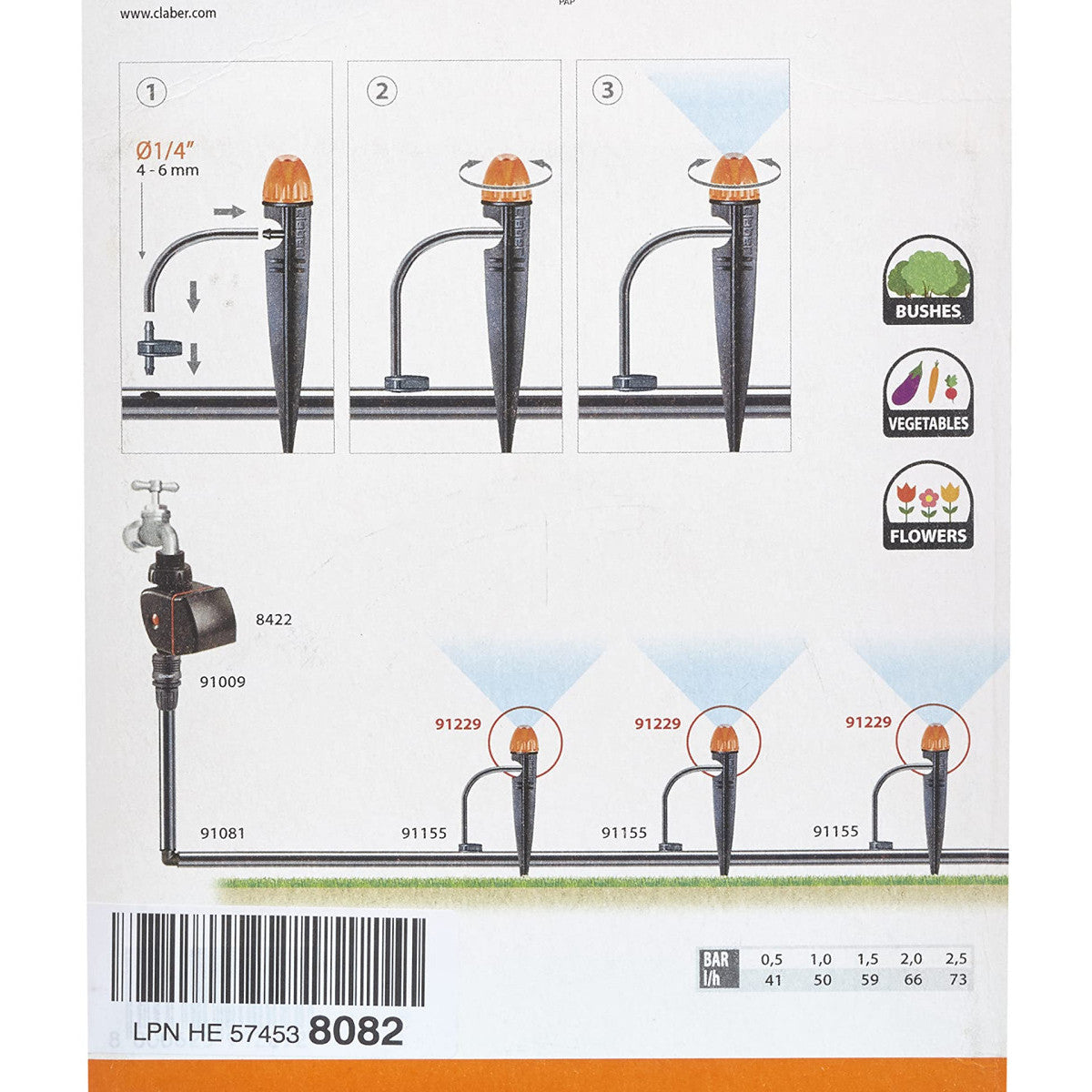 Claber Micronebulizzatore 360 Spike Rainjet 10 Pz
