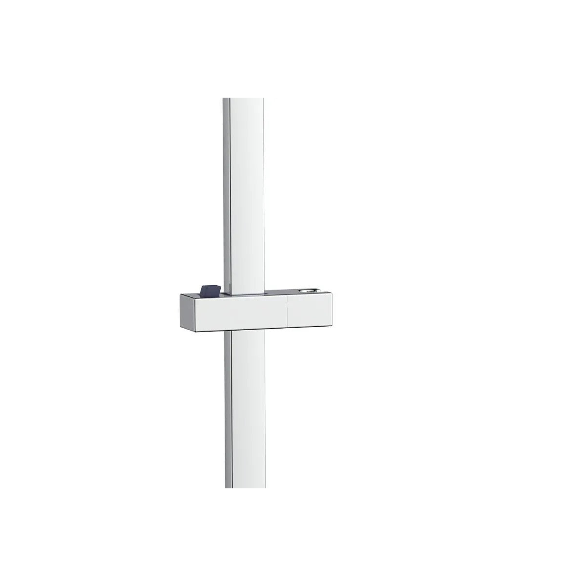 Idro Bric Asta Saliscendi Square per Doccia con Supporti Regolabili, Cromo, 60 cm