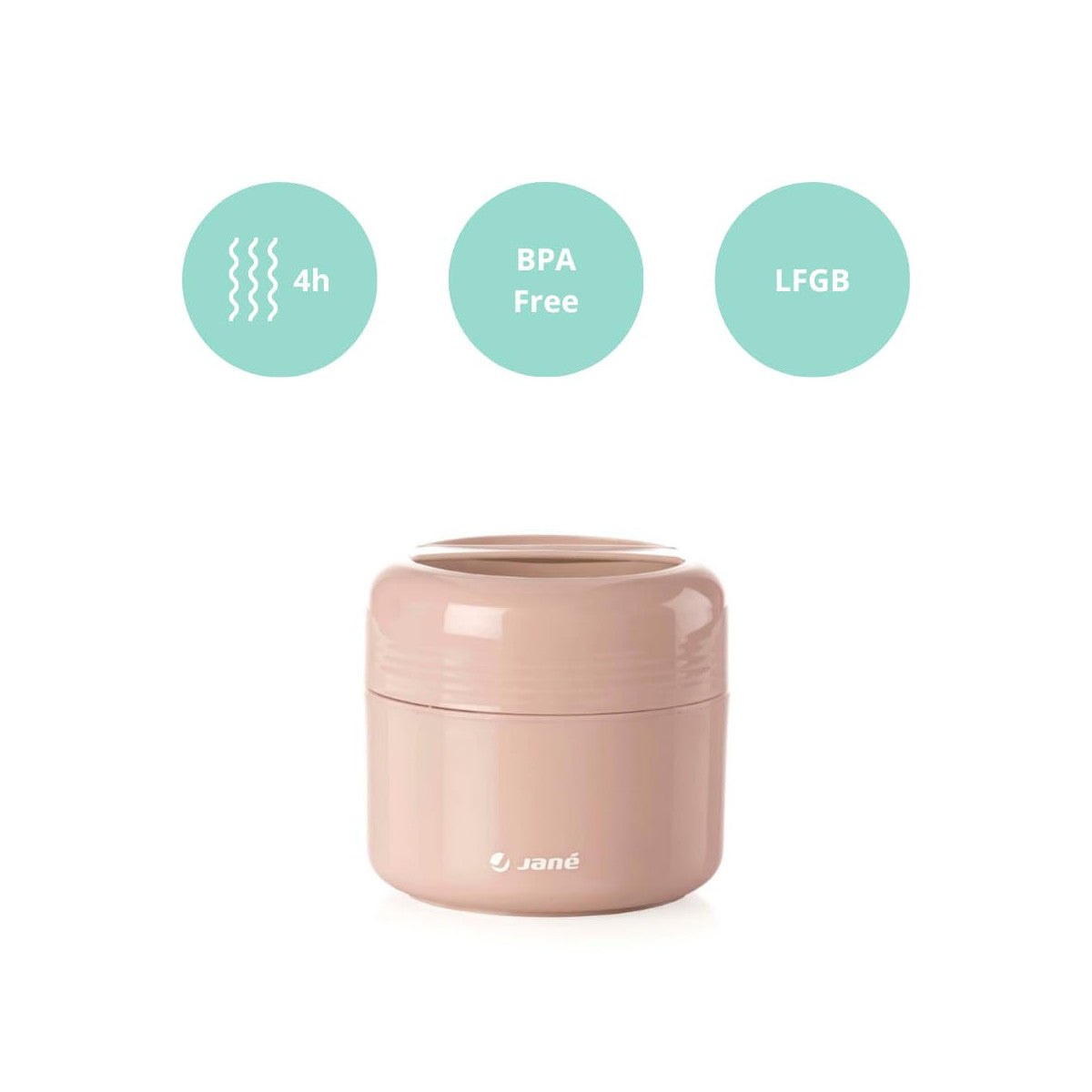Jané Contenitore Termico Porta Pappa 550 ml Rosa