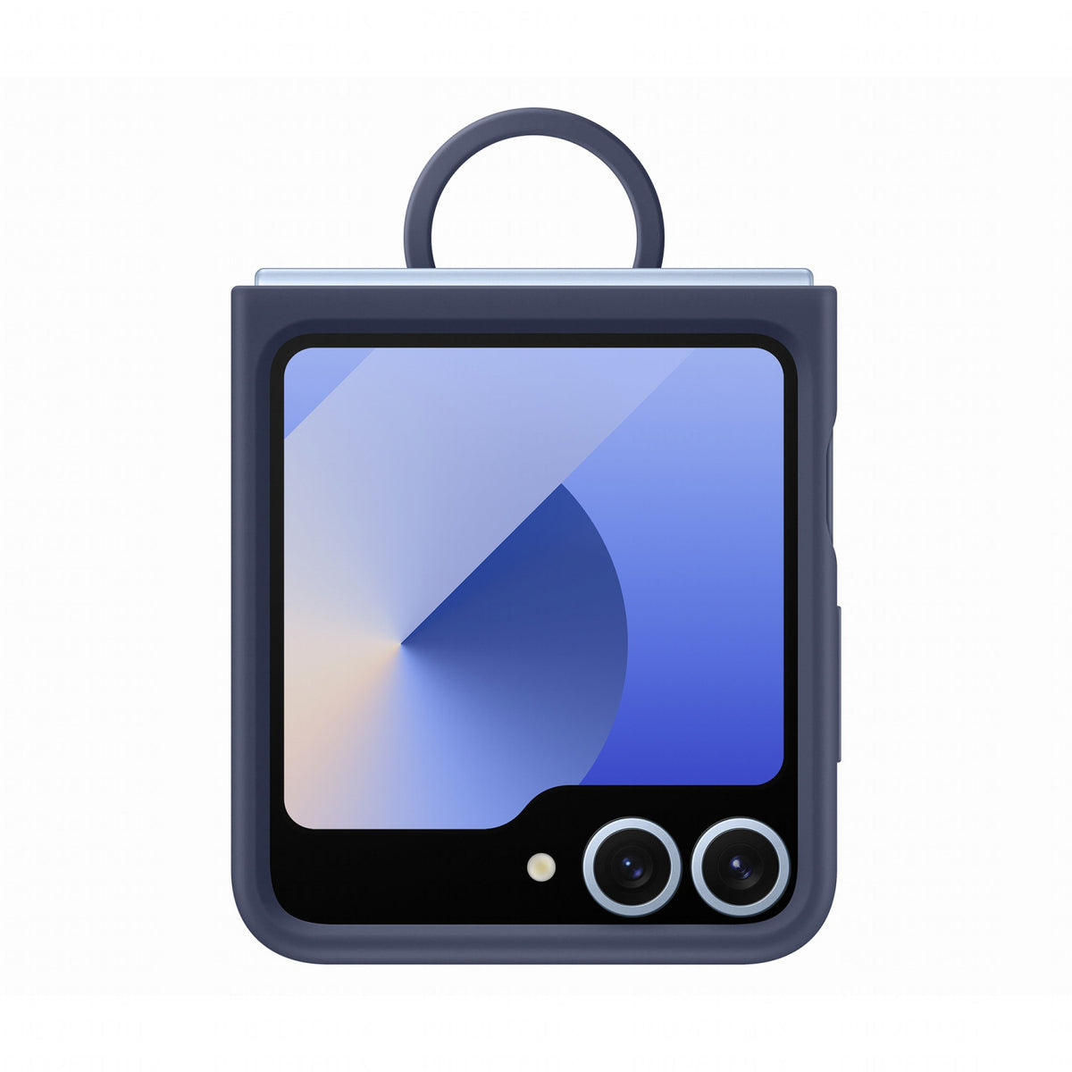 Custodia Silicone Case con Ring Samsung EF-PF741TNEGWW per Galaxy Z Flip 6 Blu Navy