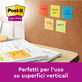 Post-It Foglietti Super Sticky Collezione Playful 654-6SS-PLAY - 6 Blocchetti Da 90 Fogli - 76x76 Mm