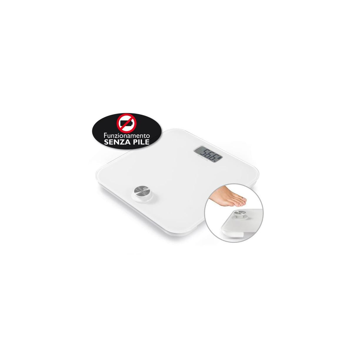 Pesapersone Macom 869 SMART BODY SCALE Elettronica Quadrato Bianco