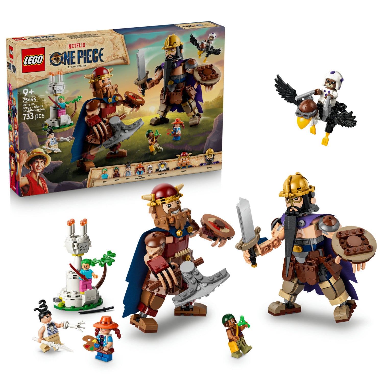 LEGO One Piece 75644 Dori Contro Brogi Giganti Di Little Garden, Gioco Con 2 Action Figure, 5 Minifigure, Regalo Bambini 9
