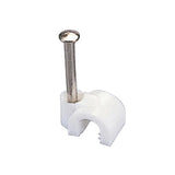 Poly Pool PP0657 50 Graffette Fissacavo con Diametro 5 mm Bianco