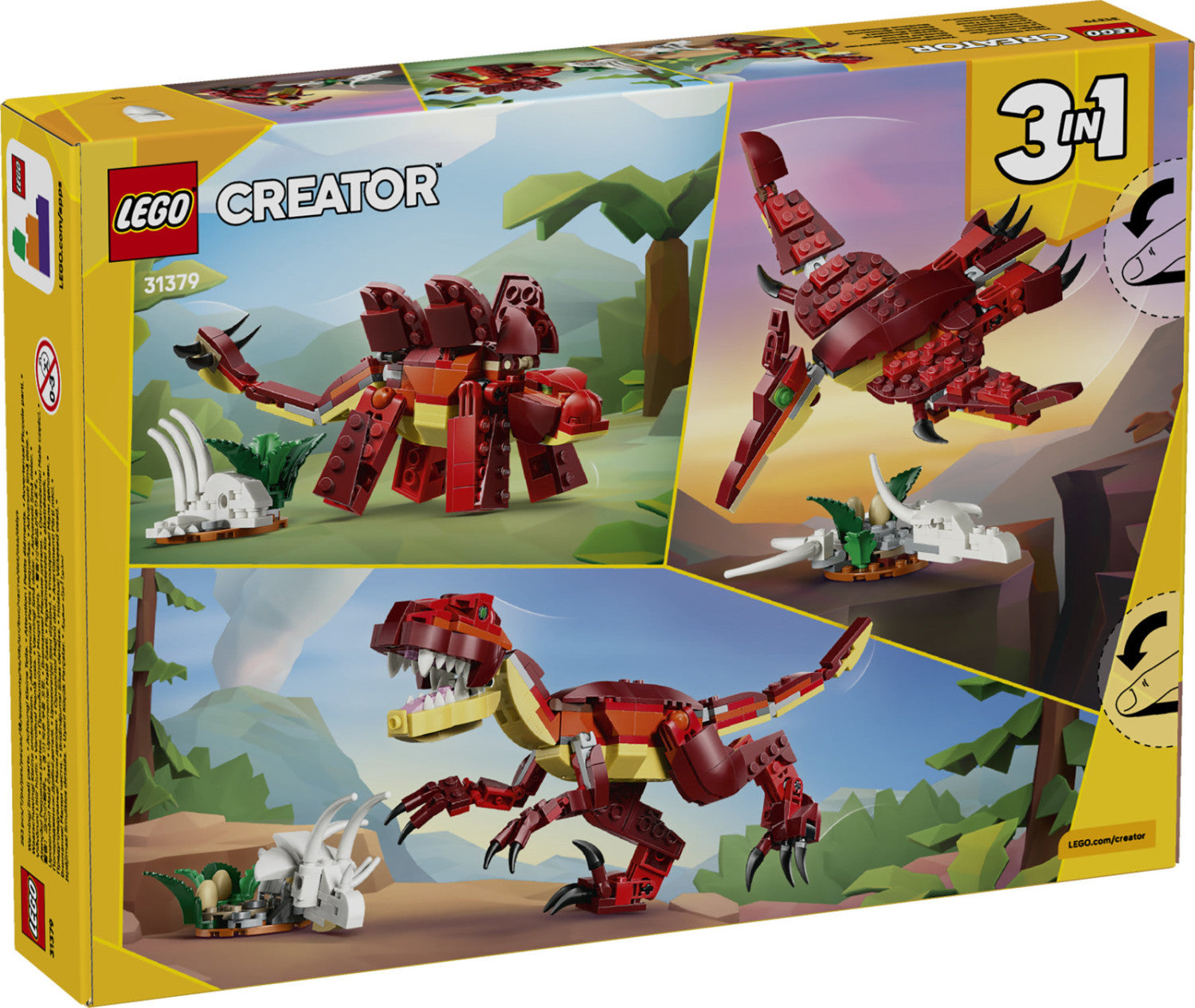 Set costruzioni LEGO 31379 CREATOR 3 IN 1 Feroce dinosauro